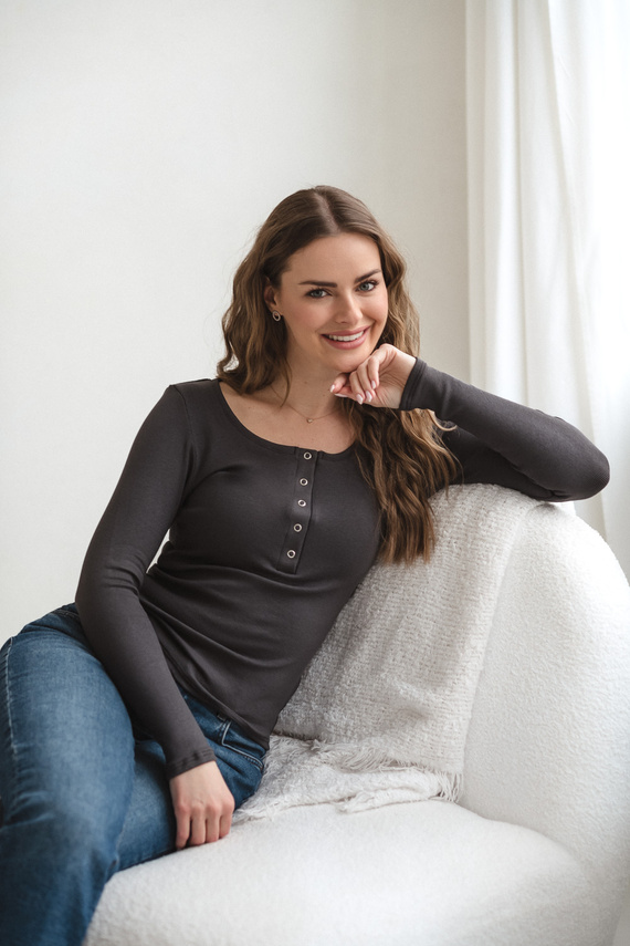 Tummy Milk&Love camiseta premamá y lactancia viscosa graphite