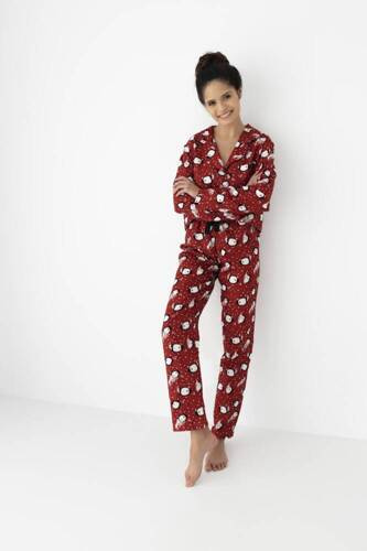 Pijama de franela para mujer Tiggy Sensis - rojo