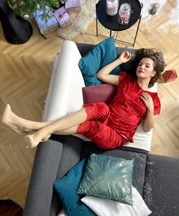 631 Milagros Pijama de señora Forex - rojo
