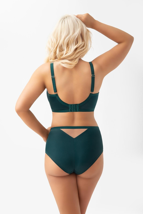 Gorsenia F034 Aisha bragas verdes para mujer, tipo full, tul bordado, microfibra