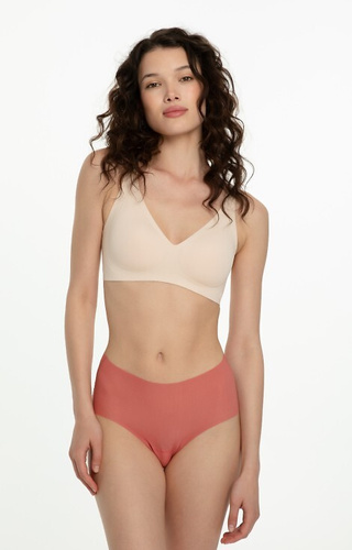 Mousse Maxi Figs Julimex coral - braguitas sin costuras para mujer, invisibles bajo la ropa