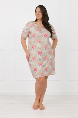 Camisón Harmonia Moda Italiana manga corta viscosa elegante