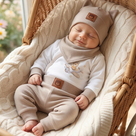 ABK-0045 Conjunto para bebé Sky Journey de algodón orgánico Nini