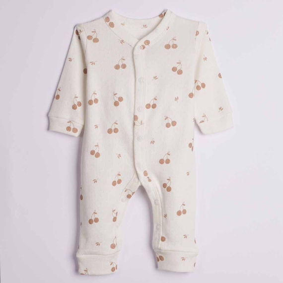 224021 Nicol Pijama para bebé 100% algodón calado cerezas crema