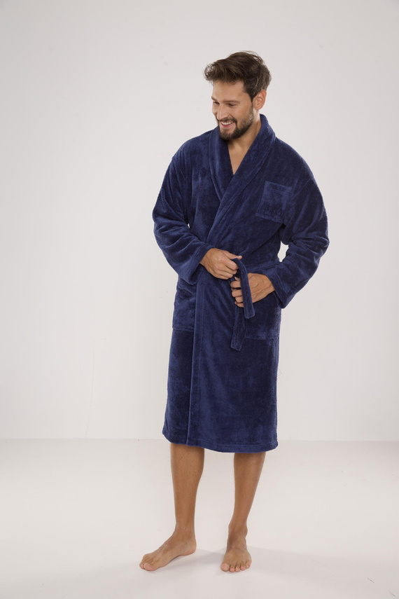 811 Albornoz de felpa para hombre De Lafense - denim