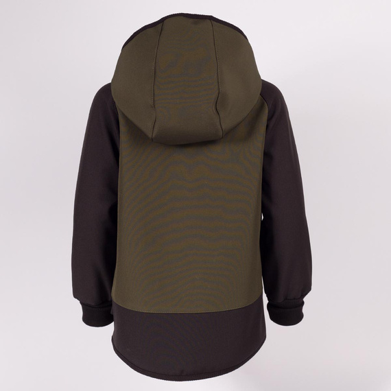 229021 Nicol Chaqueta infantil softshell con polar, capucha y reflectante - caqui