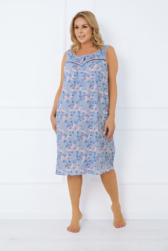 Camisón Facelia desabrochado, tirante ancho Moda Italiana - estampado