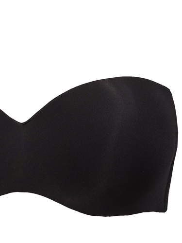 1580 Sujetador push-up Fantastic - bandeau, microfibra Sielei negro
