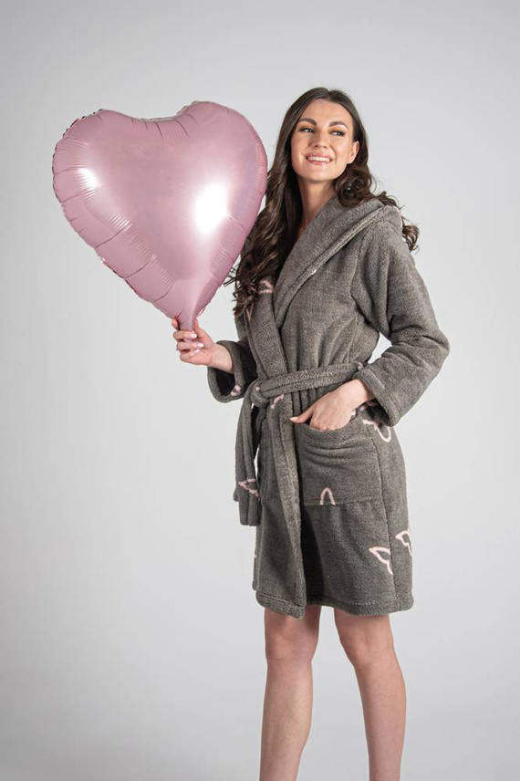 672 Albornoz corto de mujer Butterflies Forex - gris