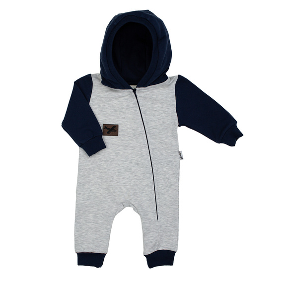 219271 Pantalones de chándal Willy Nicol - gris y azul marino con capucha y cremallera