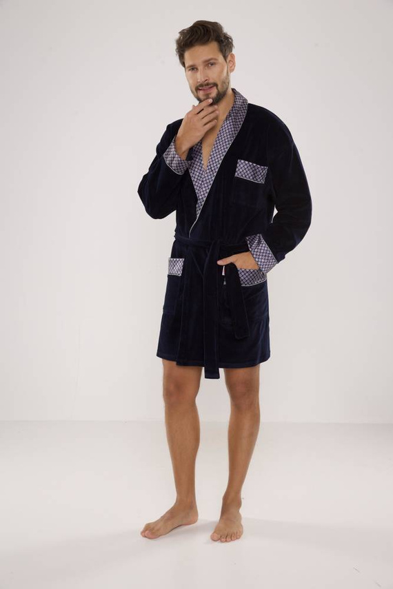 772 Bata de hombre Bonjour forex - azul marino