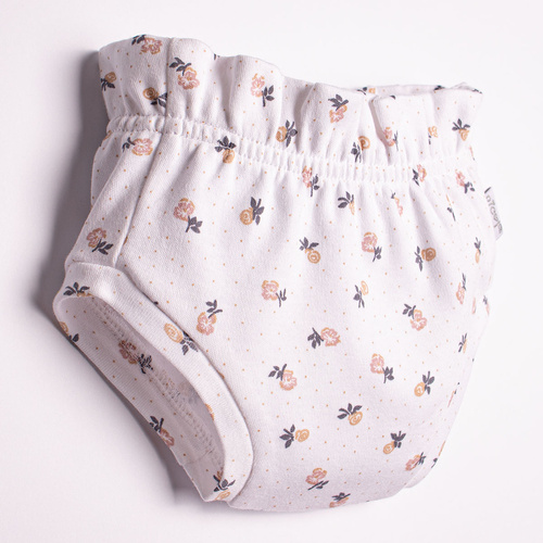Bloomers Nicol 220087 2-pack para bebés, algodón Oeko-Tex, rosa con flores