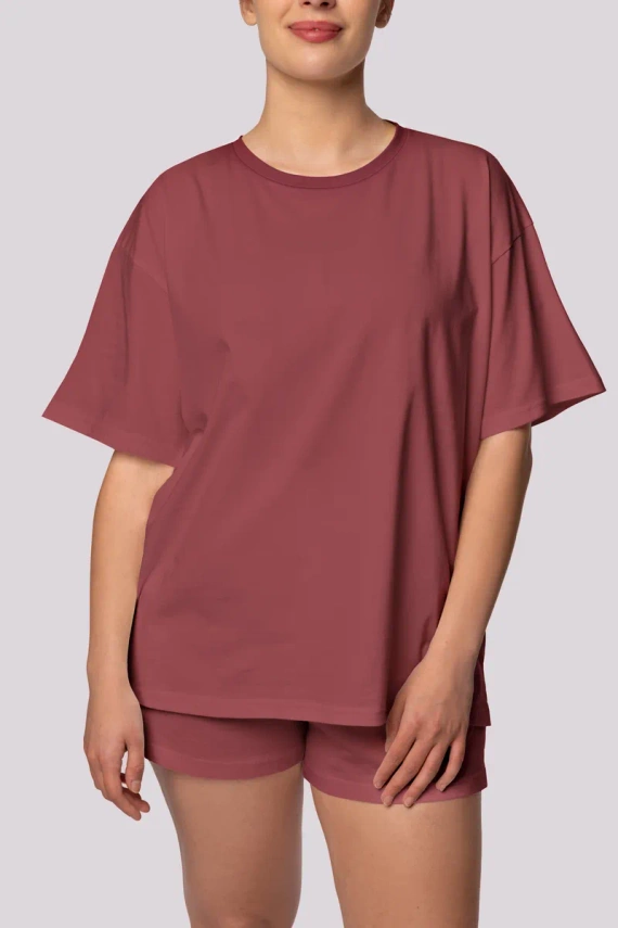 Bliss pijama de mujer de manga corta Mona cereza