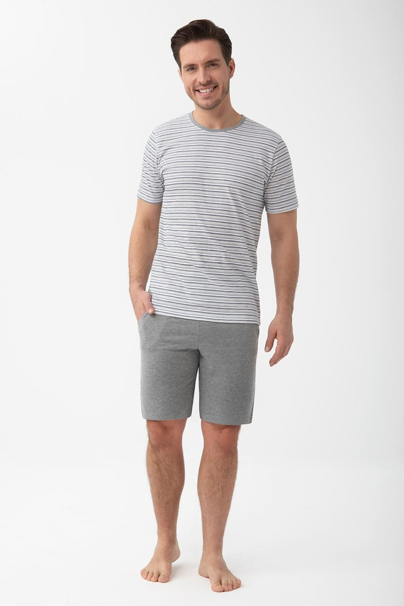 Pijama hombre Luna 1600 100% algodón manga corta cómodo y ligero