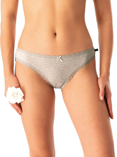 Braga de mujer LPR 752 B25 Key gris beige algodón, paquete de 2 en caja, cómoda y clásica