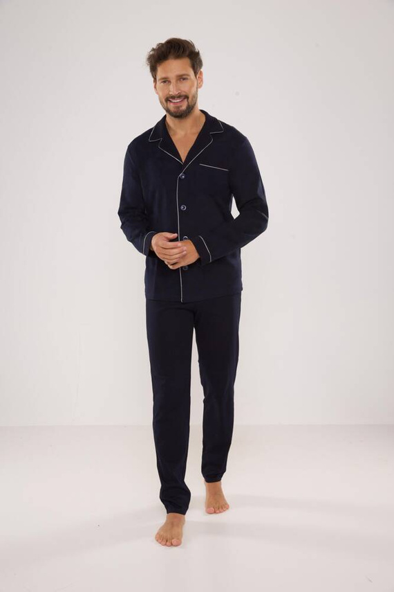 729 Norberto Pijama de hombre De Lafense - azul marino