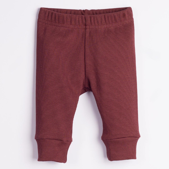 228019 Nicol FARMA Pantalones para bebé elásticos en canalé color marrón oscuro