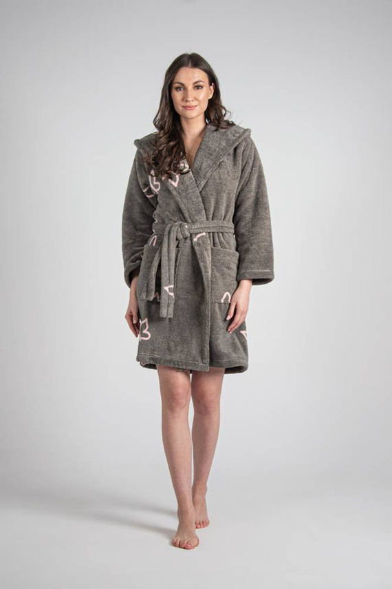 672 Albornoz corto de mujer Butterflies Forex - gris