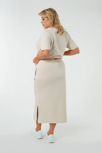 Stella falda maxi mujer Moda Italiana - beige