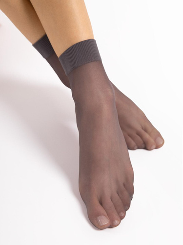 Calcetines mujer Fiore C 1100 Maja 15 den lisos lycra 2 pares  graphite