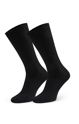 Arte.185 Calcetines Steven 013 negro - lana acanalada para mujer, invierno