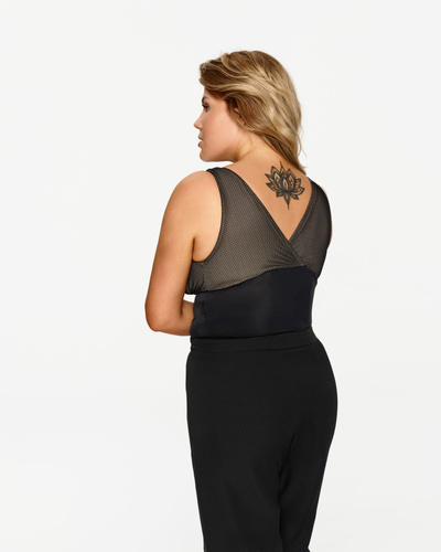 258 Body de mujer Lupoline - malla transparente, elegante, de noche