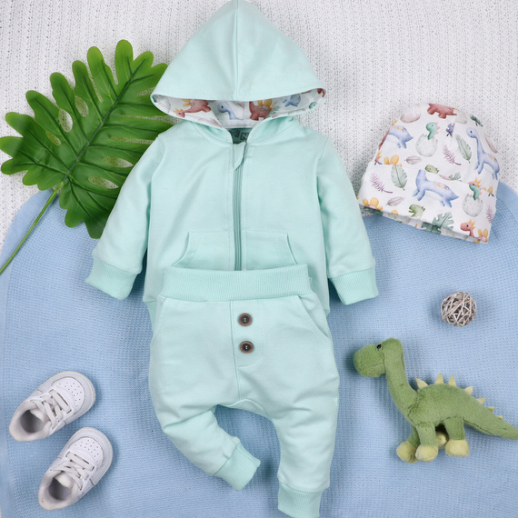 ABN-5574 Dino Explorer Pantalones de chándal Nini para niños - algodón orgánico, cintura cómoda