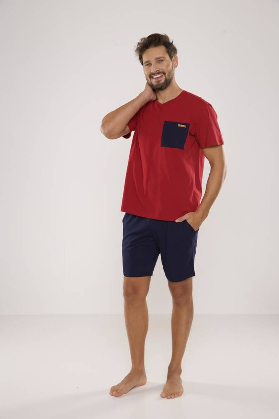 646 Kevin Pijama de hombre De Lafense - granate