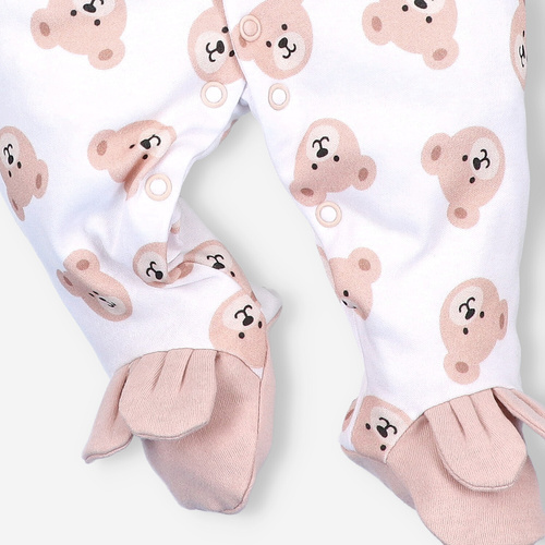 ABN-5356 Pijama para bebé Sweet Bears Nini | Algodón orgánico, cierre con automáticos