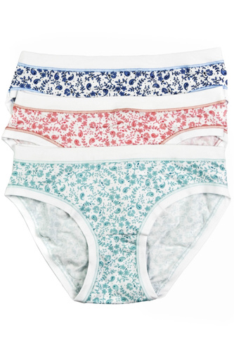 3362 MINI-5H100 Pack de 3 bragas Cotonella de algodón para mujer, corte bajo mini