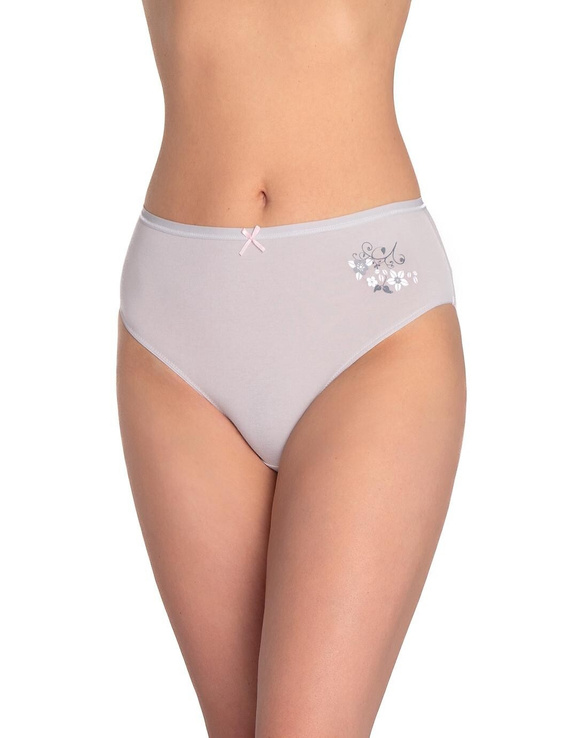 Braga de mujer L-120BI-96 Lama gris grafito-algodón, pack de 3, cómoda y clásica