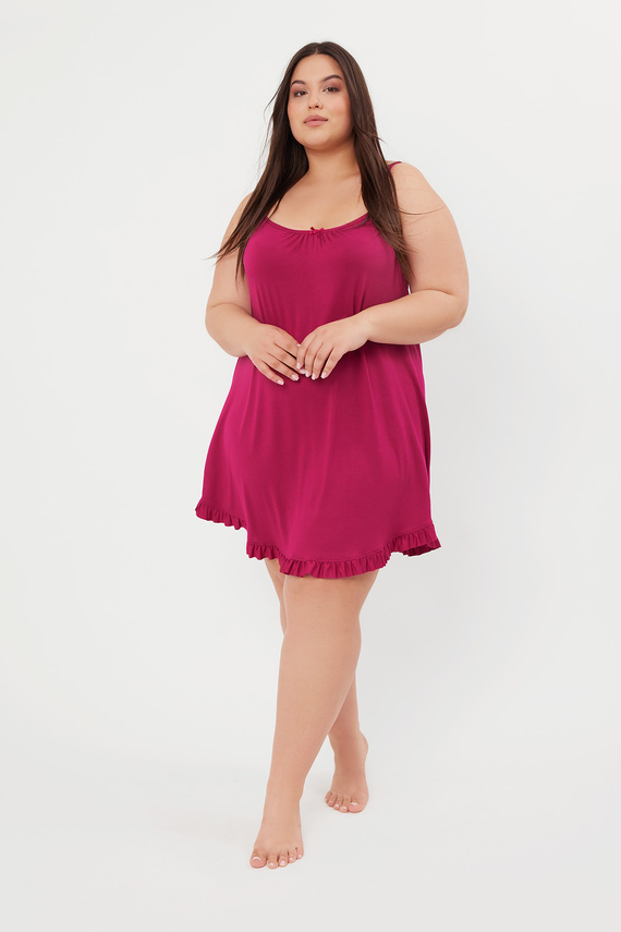 Camisón estilo, tirante estrecho Moda Italiana - vino