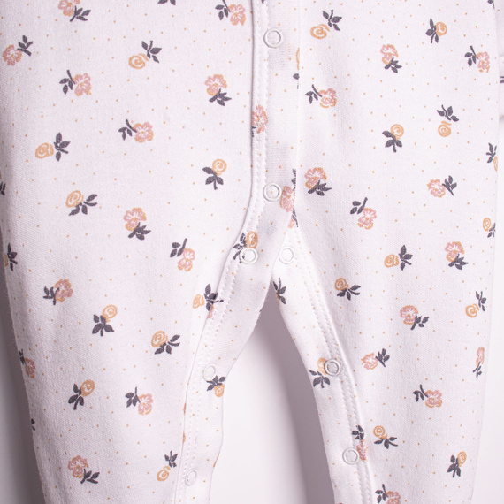 220031 Pelele bebé Nicol algodón 100% flores con pies