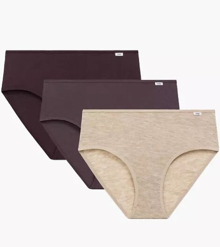 3CLP-011/Z25 Maxi Braga de mujer Atlantic beige-vino-morado - algodón, 3 pzs.