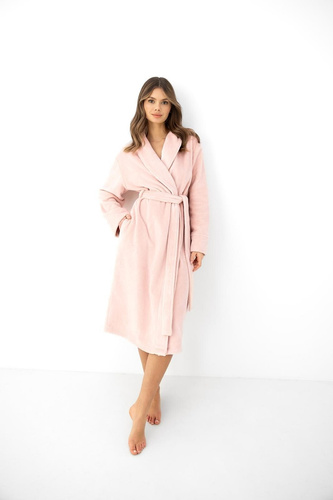 Sensis Lua Bata de Mujer con Capucha Suave Mocca Rosa a Cuadros