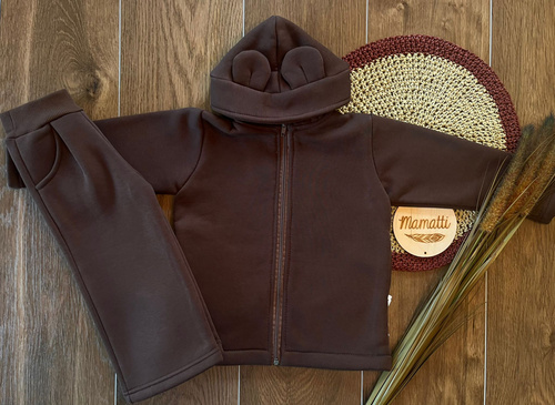 Conjunto de chándal para niño DH118 chocolate - Mamatti