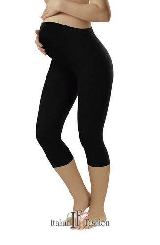 LEGGINS 3/4 EMBARAZO NEGRO Moda Italiana