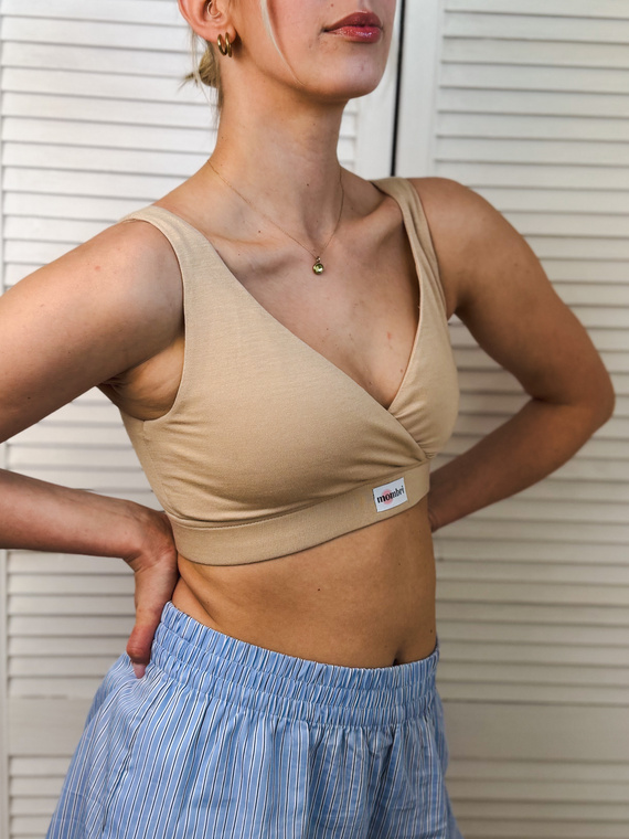 Milk&Love Mombri Klasyk sujetador lactancia impermeable beige