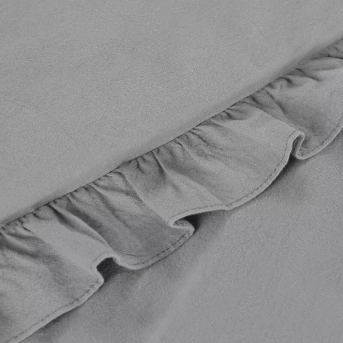 Ropa de cama de algodón con volante Eurofirany 100% algodón con cremallera plateada