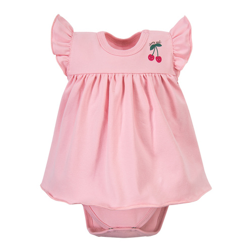 Body túnica niña Eevi Cherry rosa cerezas algodón