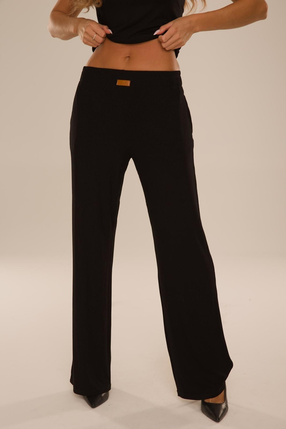 De Lafense Sienna 083 pantalones largos de mujer de viscosa con bolsillos - color chocolate