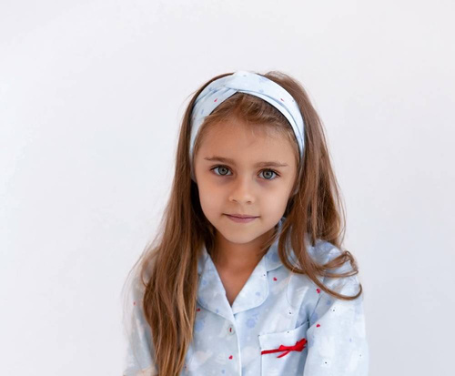 Oso blanco Cinta para el pelo de niña Kids Sensis - azul