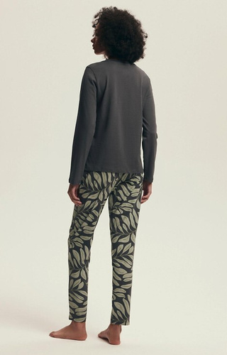 43685 Danna Pijama de mujer Henderson gris - algodón, estampado botánico