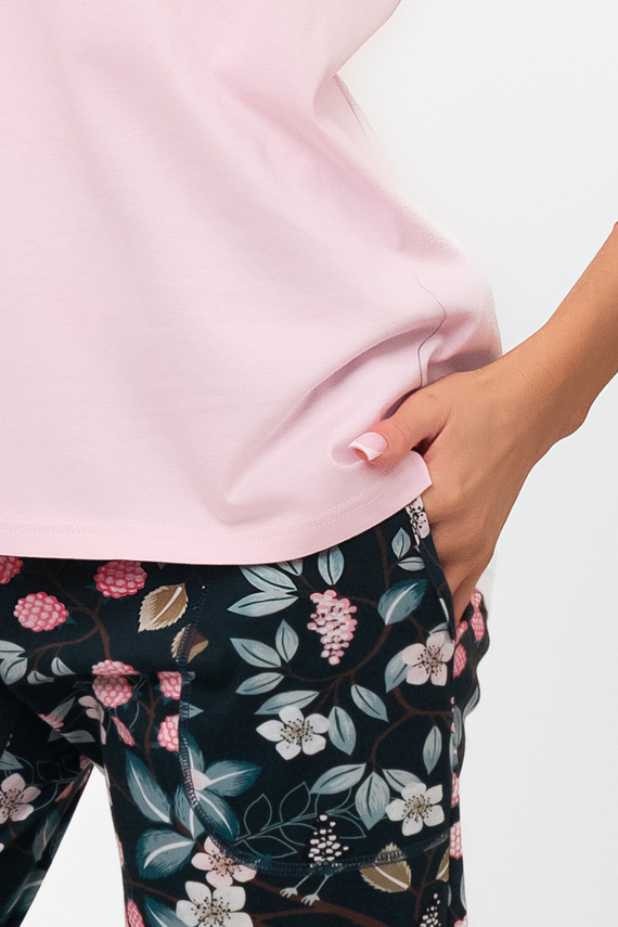 Pijama señora algodón Marisal - 3/4 blusa, 7/8 pantalón Moda Italiana