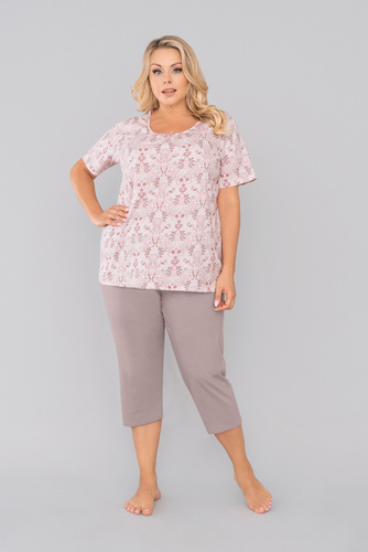 Kalmia Pijama de mujer manga corta, pantalón 3/4 italiano Fashion-print