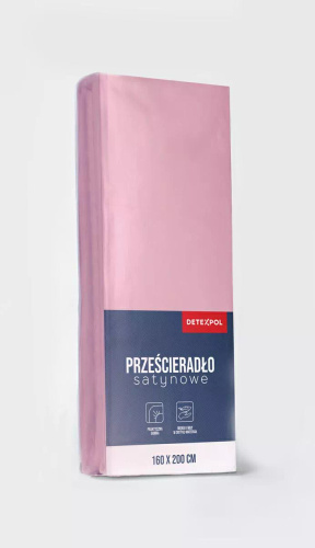 Sábana ajustable de microsatén Poly Detexpol lisa y práctica pastel pink