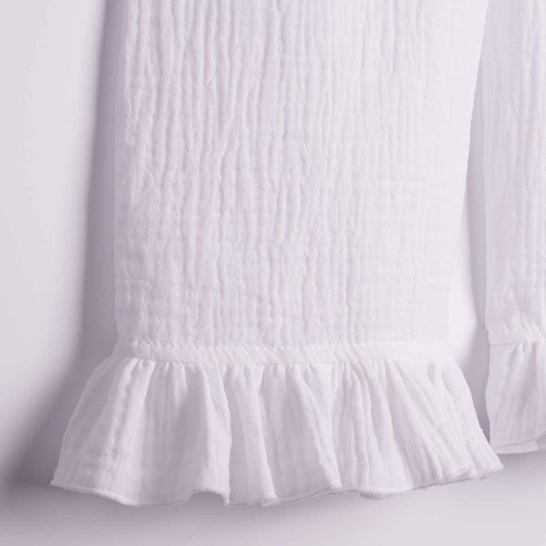 Pantalones para niña Nicol 224330 muselina 100% algodón anchos verano - blancos