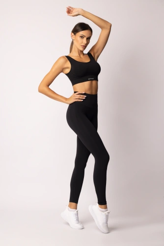 Leggings de mujer SPAIO Flex Innergy 2.0 negro- sin costuras, soporte de recuperación