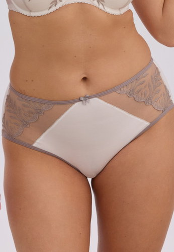 Gaia GFP 1356 Judith bragas clásicas mujer ecru gris con bordado