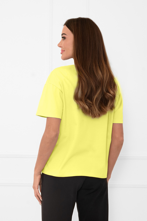 Klara - blusa manga corta mujer | Moda Italiana amarillo